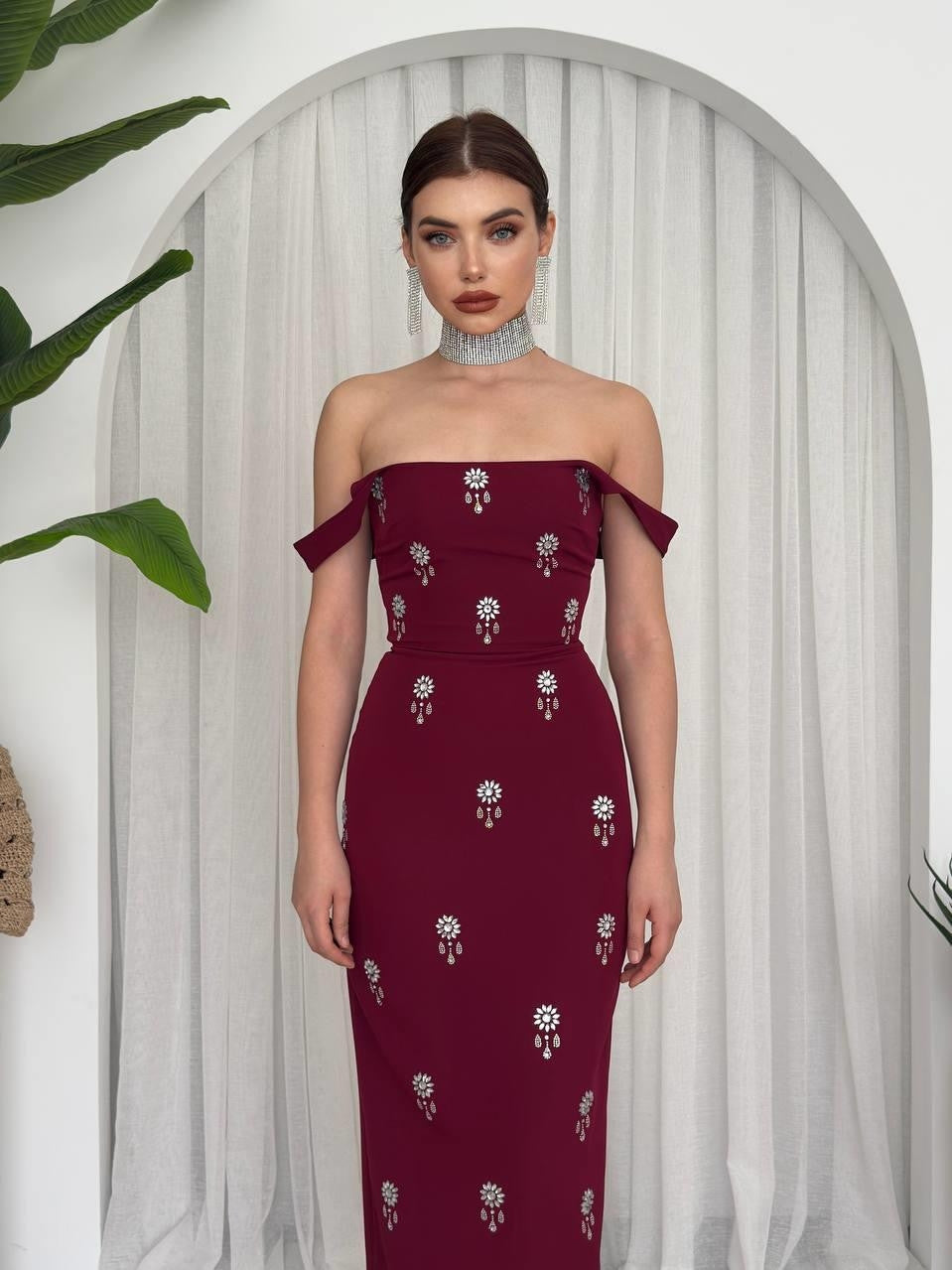Rochie Ners cu detalii din piatră
