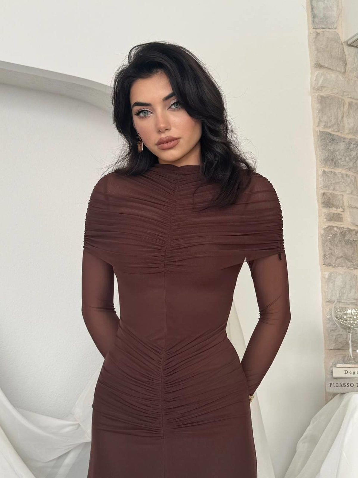 Novia Büzgülü Elbise