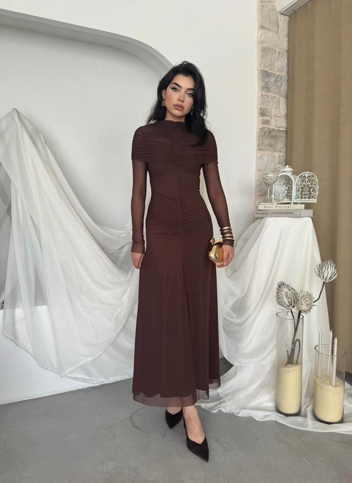 Novia Büzgülü Elbise