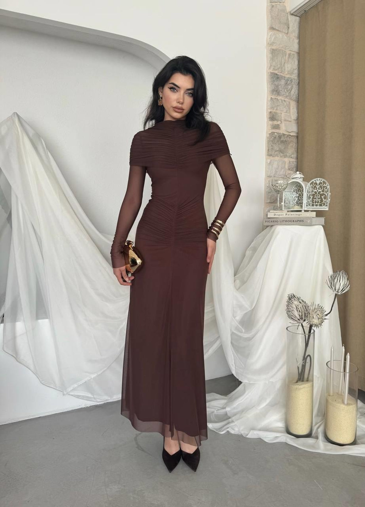 Novia Büzgülü Elbise