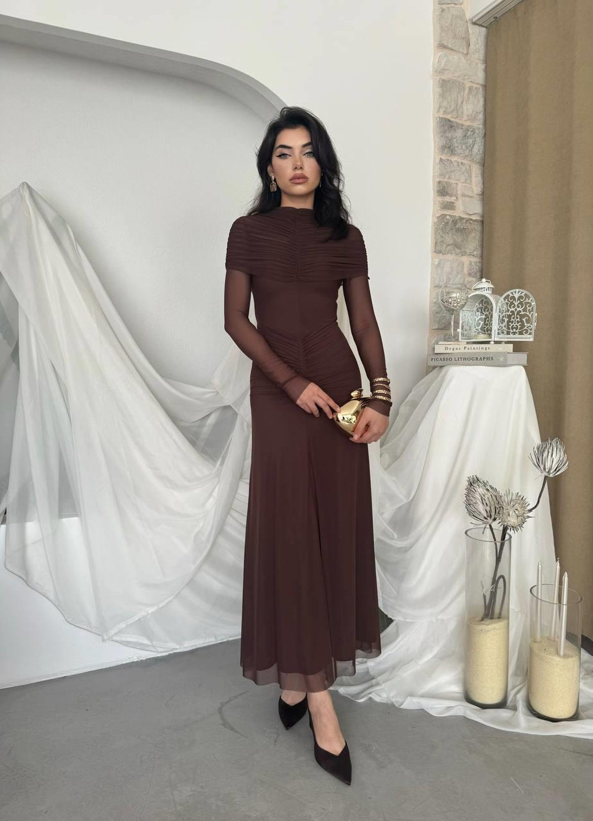 Novia Büzgülü Elbise