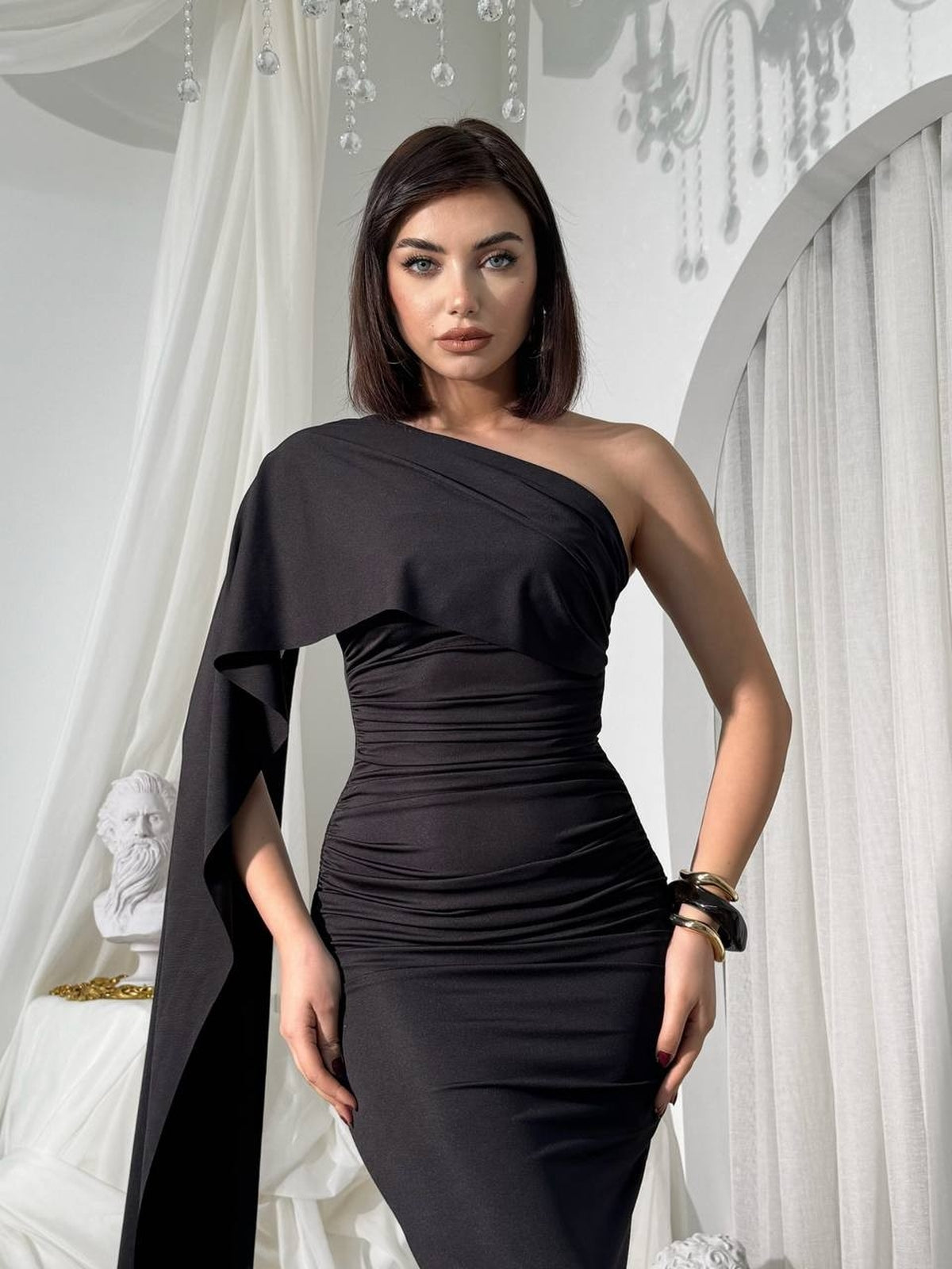 Rochie Oldes cu detalii de șal