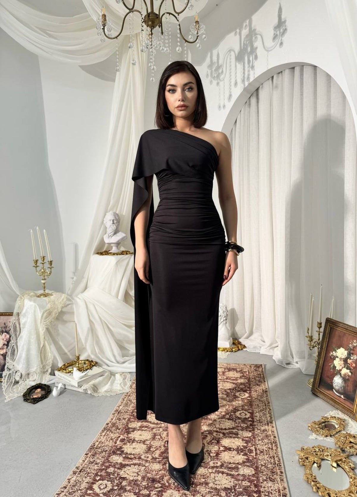 Rochie Oldes cu detalii de șal