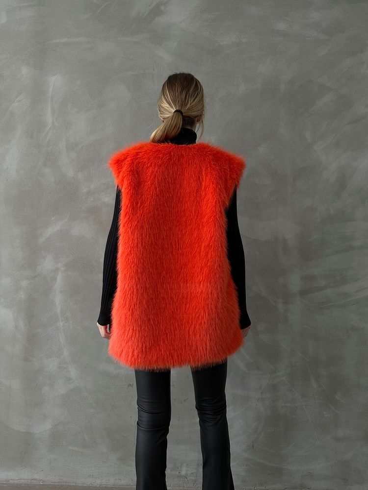 Vestă Furry Wholesale - Portocalie