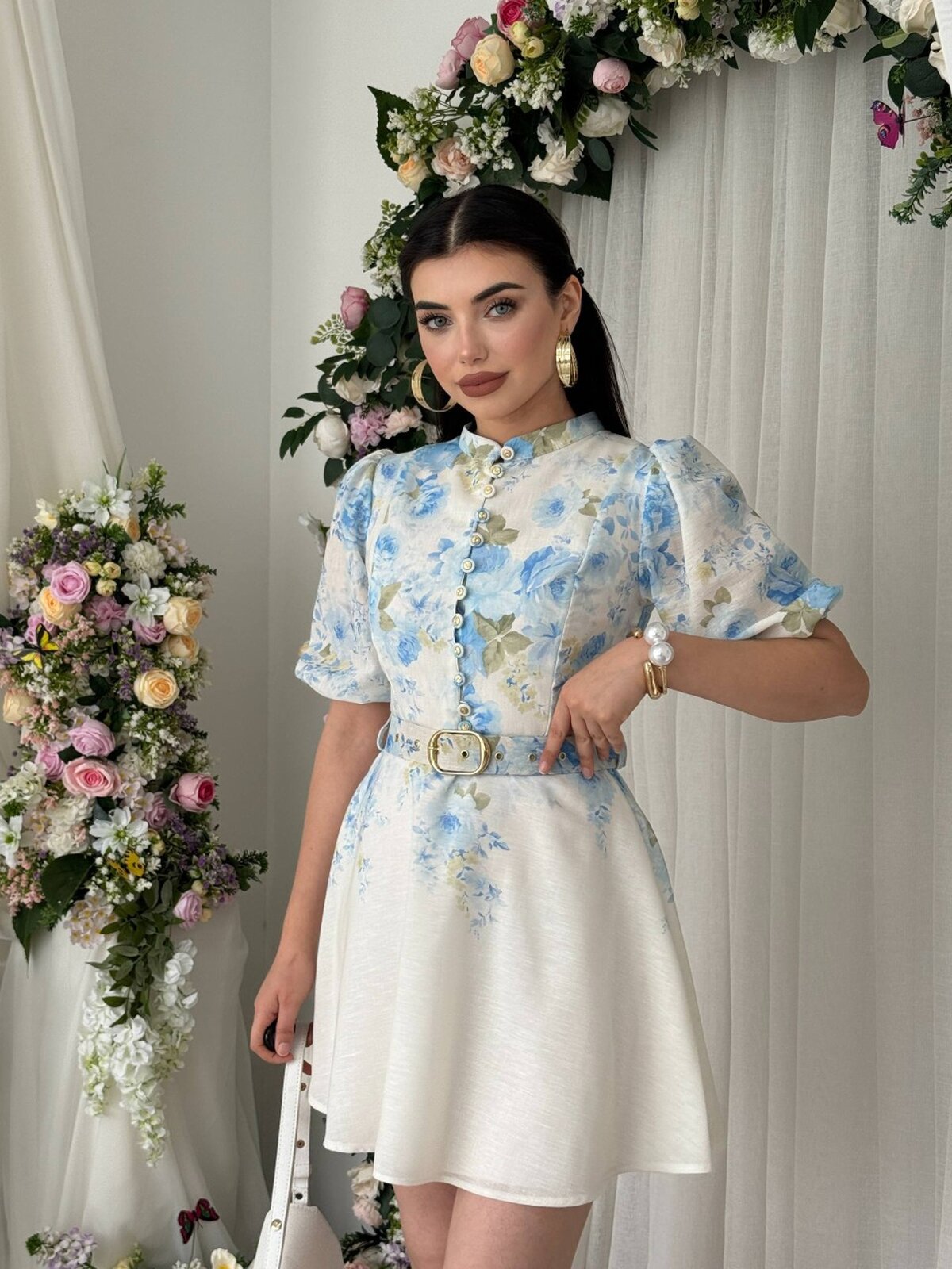 Rochie din Pană cu Detaliu Curea
