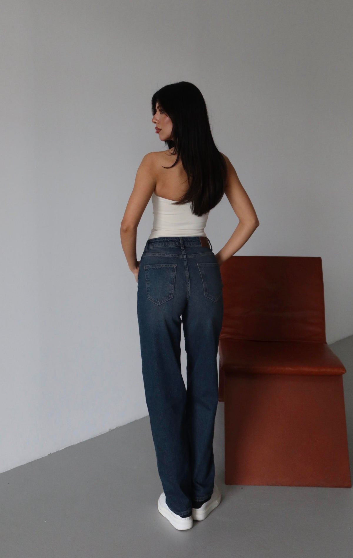 Pantalon Jean Maro Tint Talie Înaltă Cupa Semi-Balon