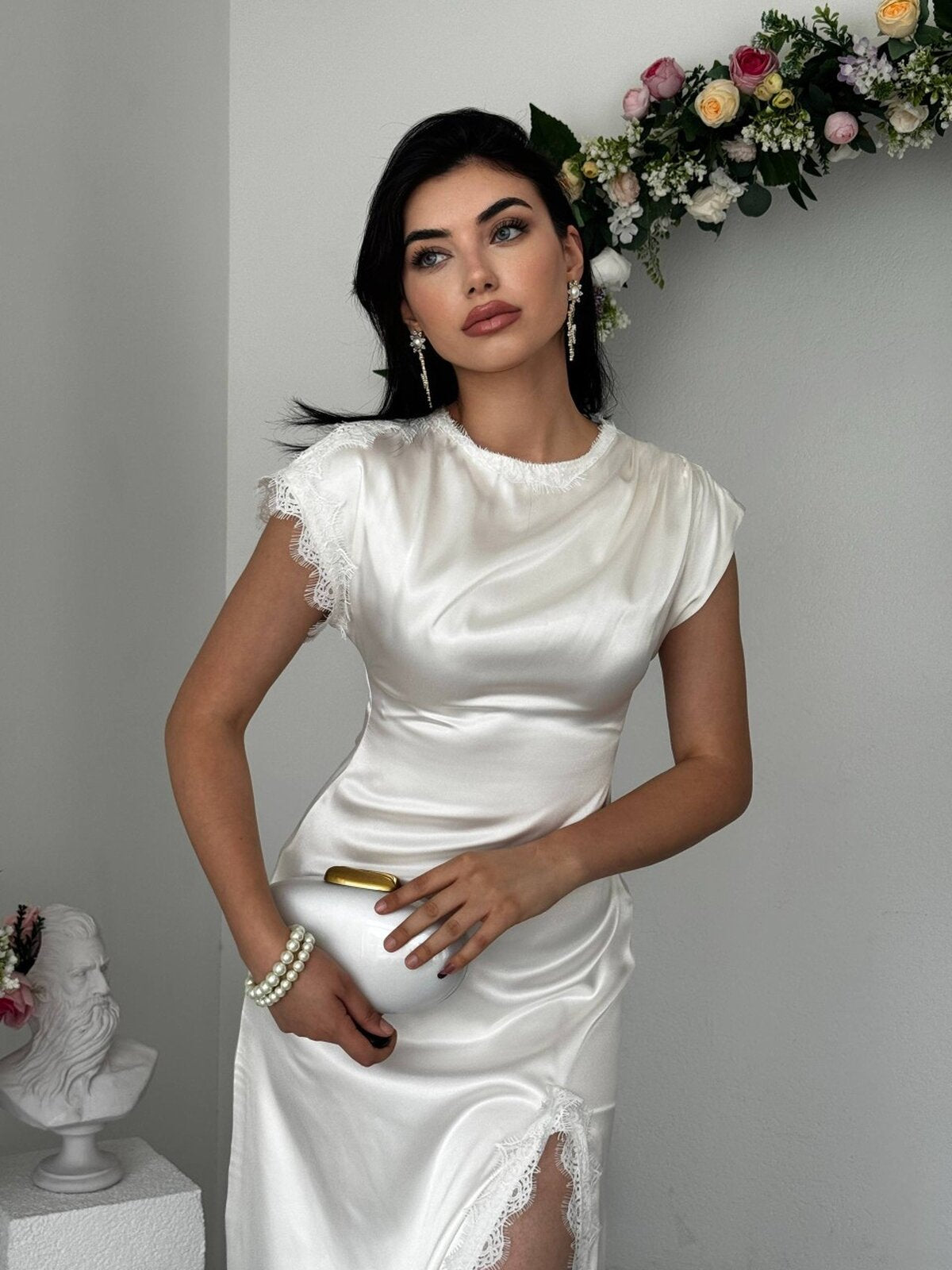 Rochie cu detaliu șliț Peam
