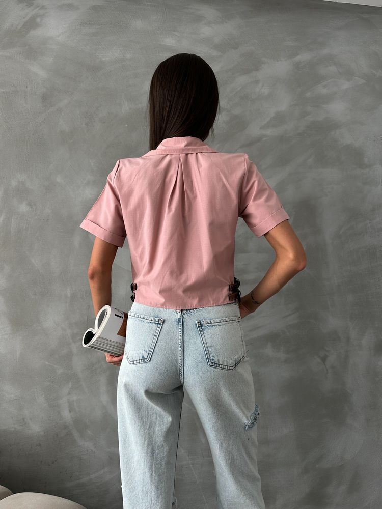 Topshow Powder Shirt with Belt Detail Wholesale