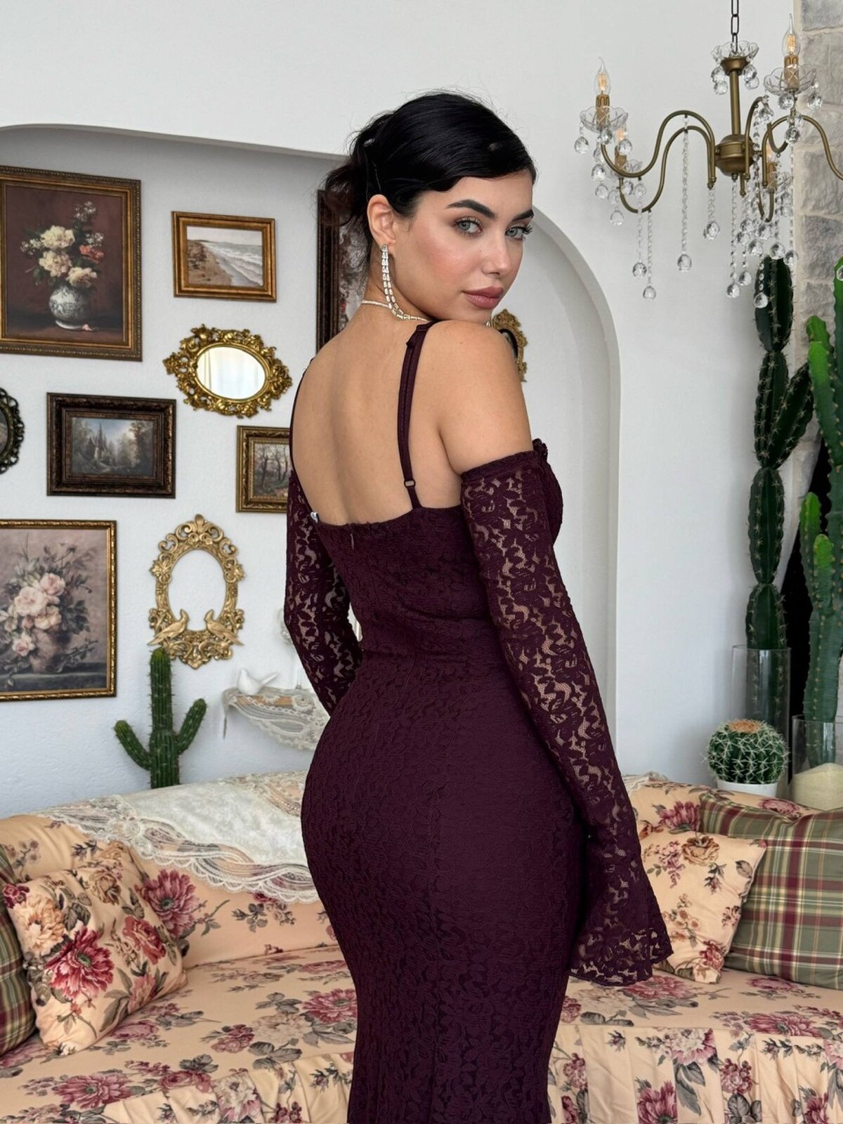 Rochie Rense cu bretele și detalii decorative
