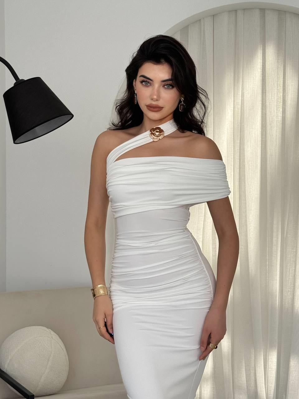 Rochie Reta cu umeri încrucișați
