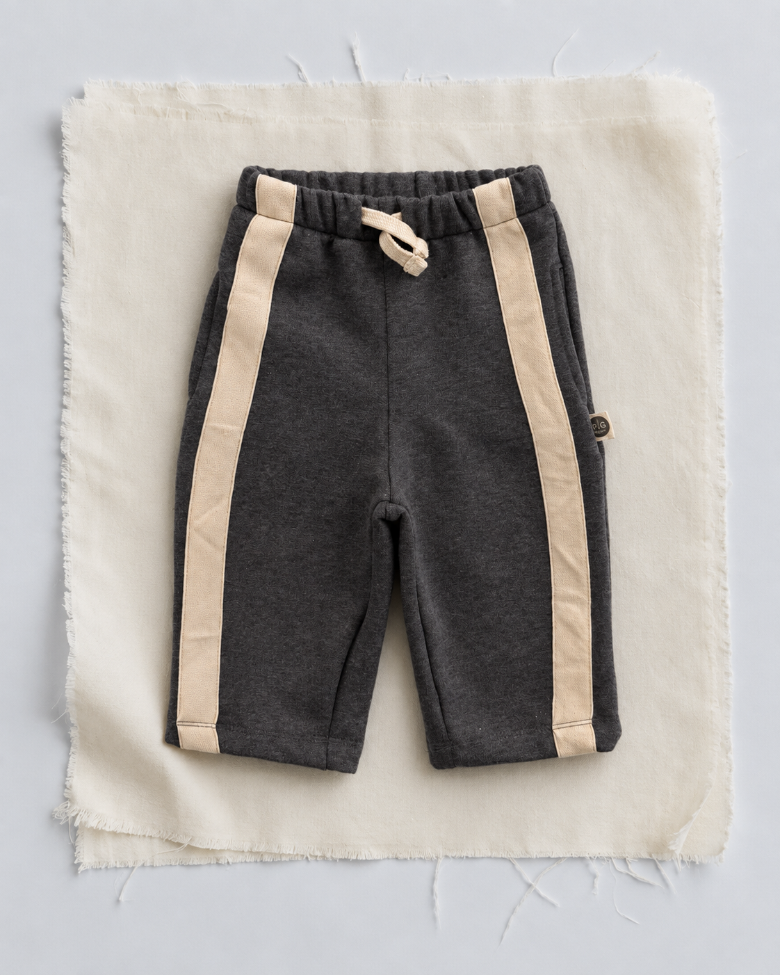 Bebek Şeritli Pantolon | 3 İplik Şardonlu | 6 Ay–4 Yaş | Kız & Erkek | RG Brand | RG406 - FÜME