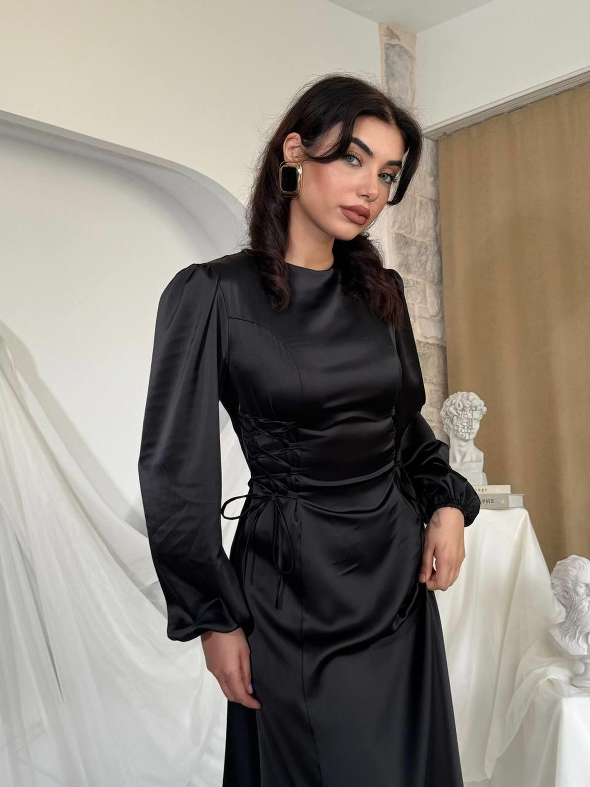Rochie Rimini cu șireturi