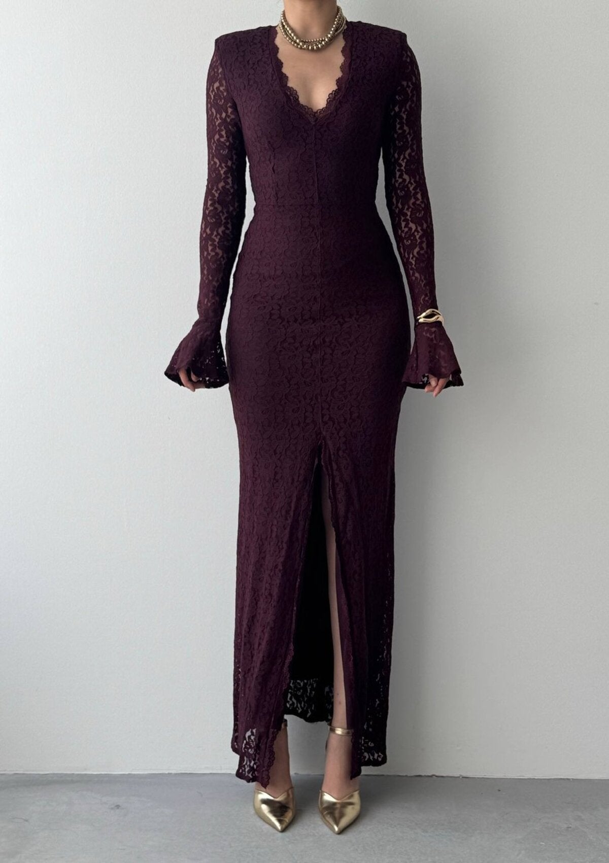 Rochie cu detaliu Crăpătură Viscoză