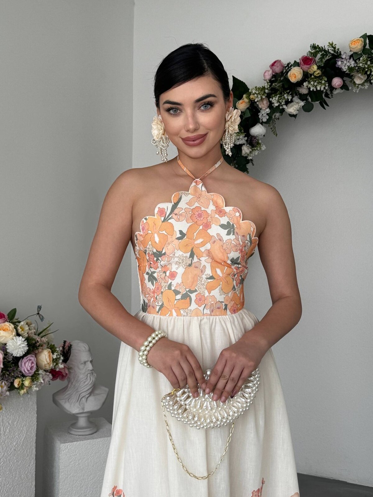 Rochie cu legătură la gât Sean