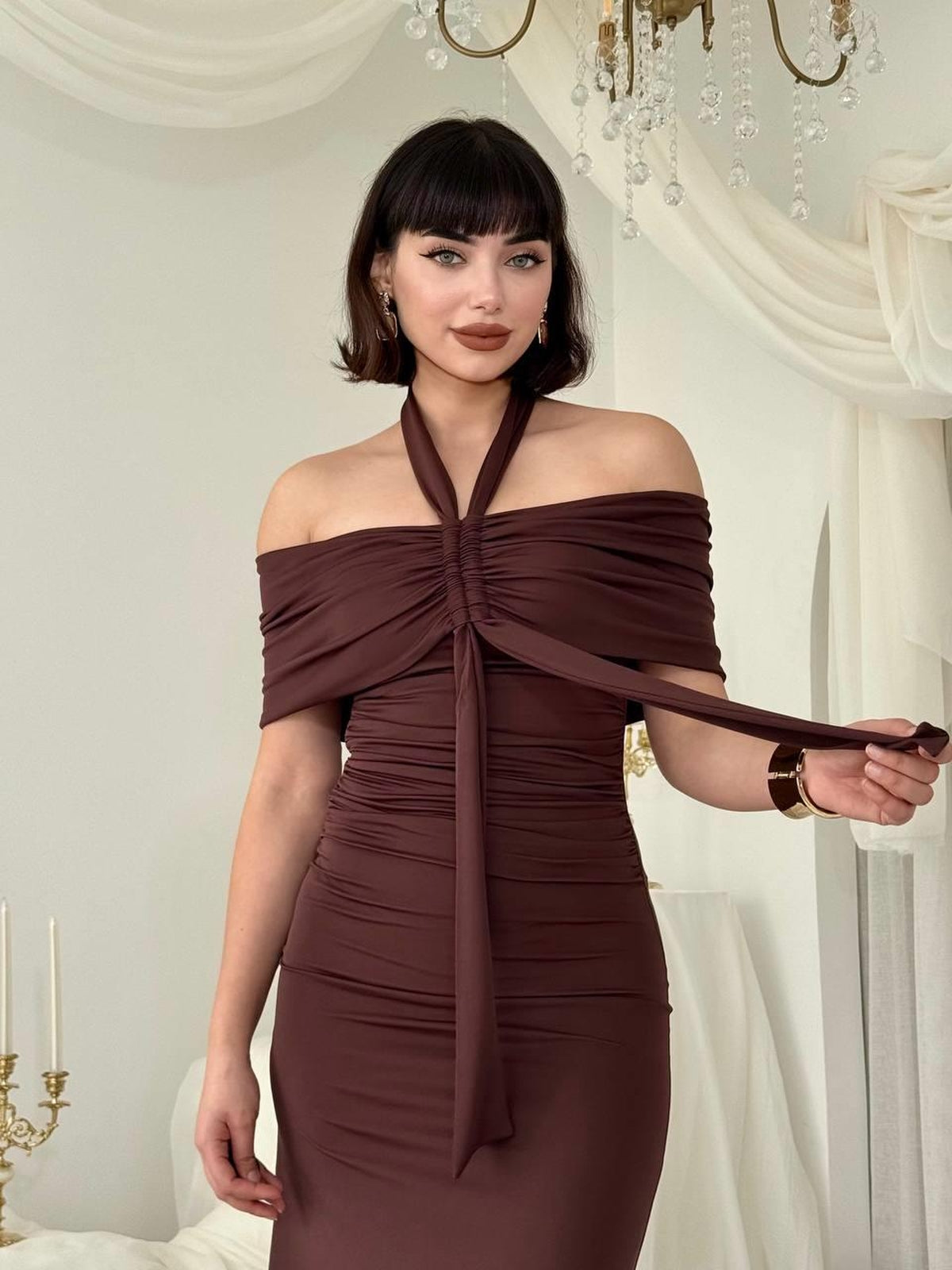 Rochie fără bretele Selen