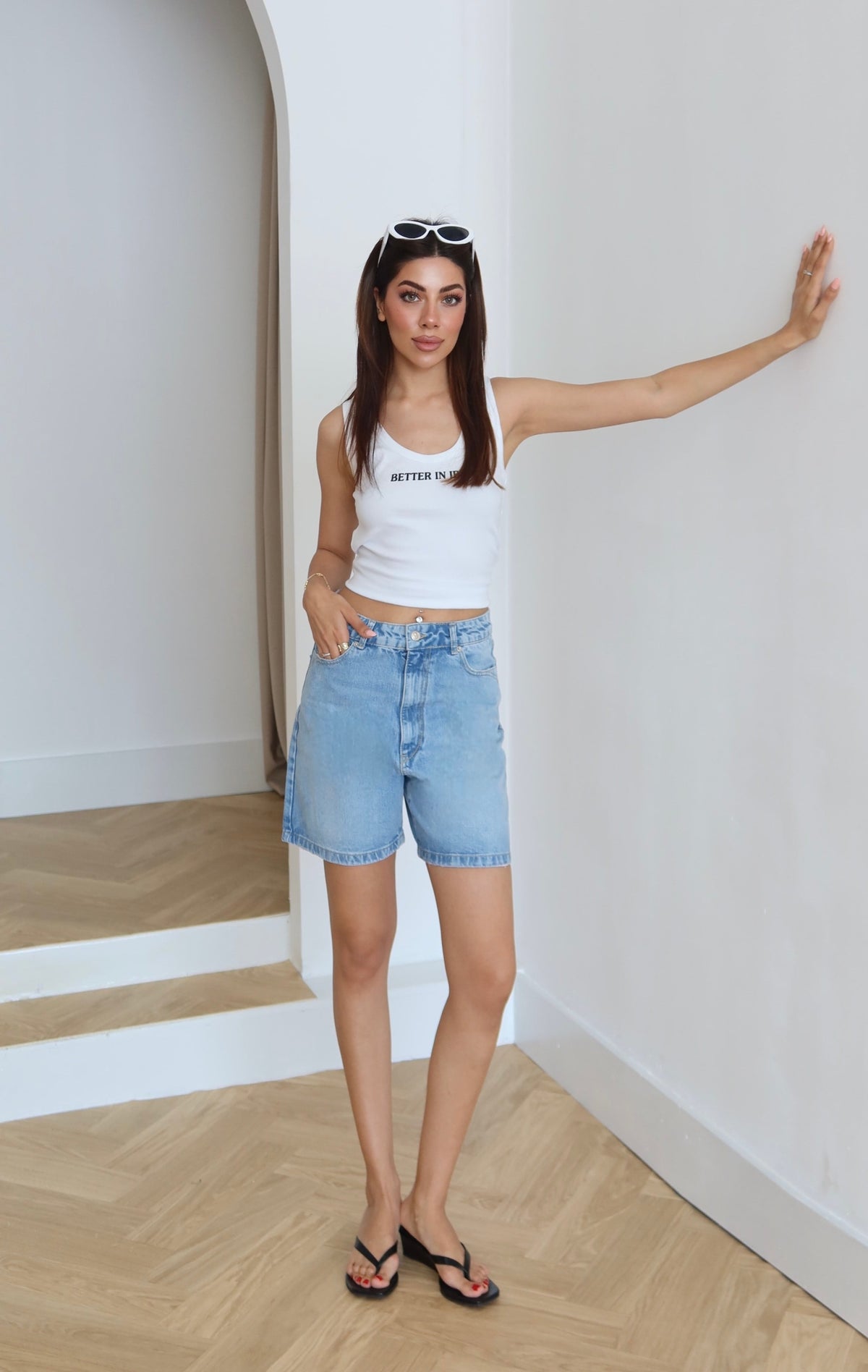 Kadın Light Blue Denim Şort