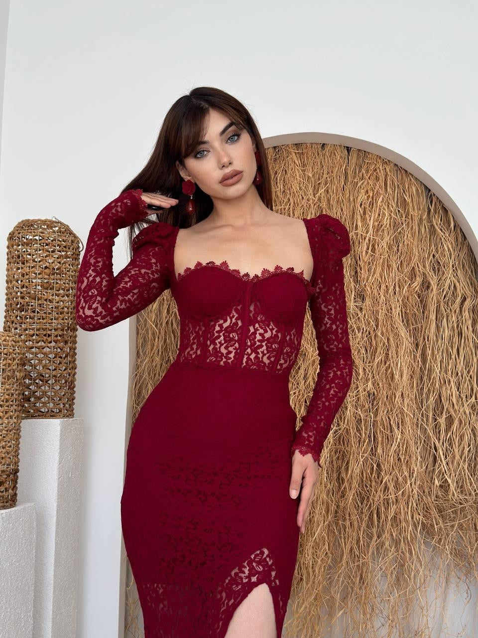 Rochie Siena cu detaliu șliț