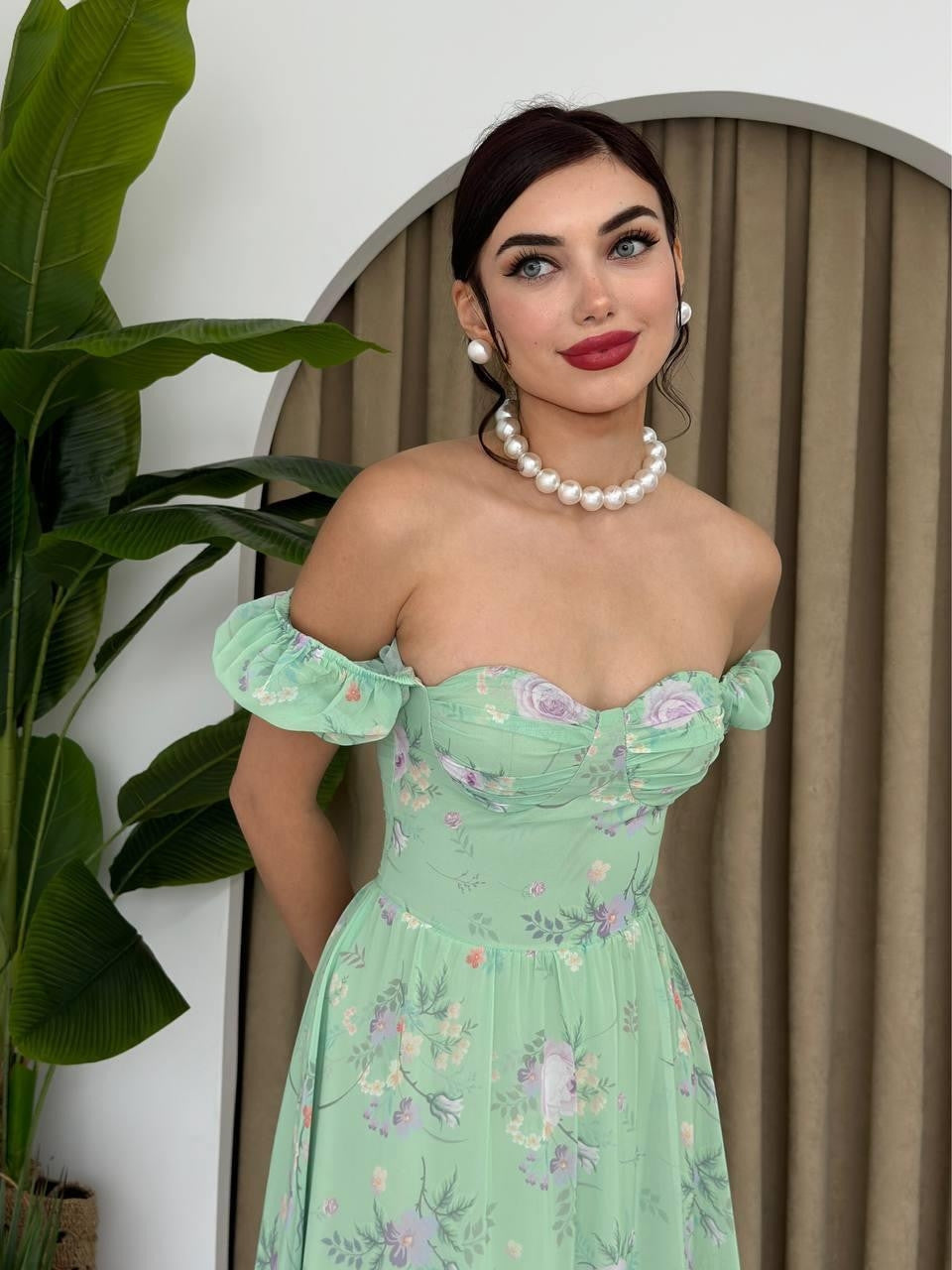 ROCHIE DIN ȘIFON CU IMPRIMEU DIGITAL