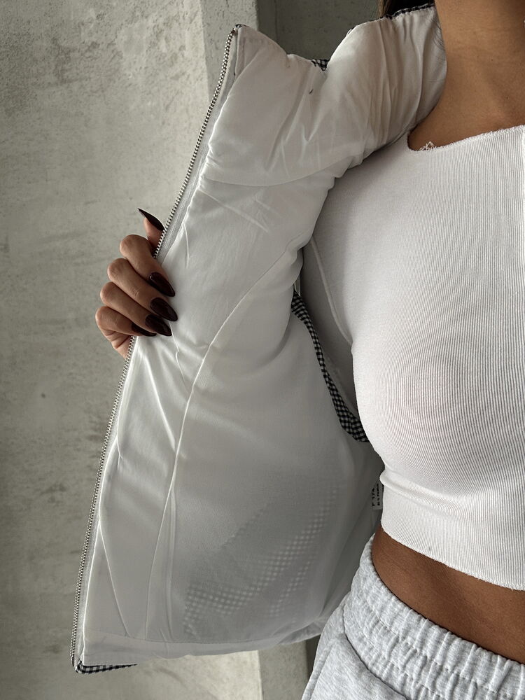 Pitikare Desen Elyaflı Şişme Toptan Yelek - Siyah