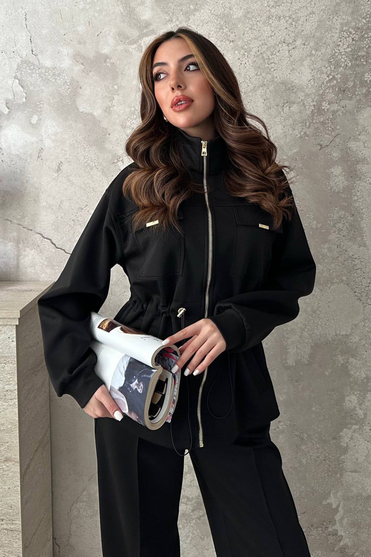 Set negru de două piese