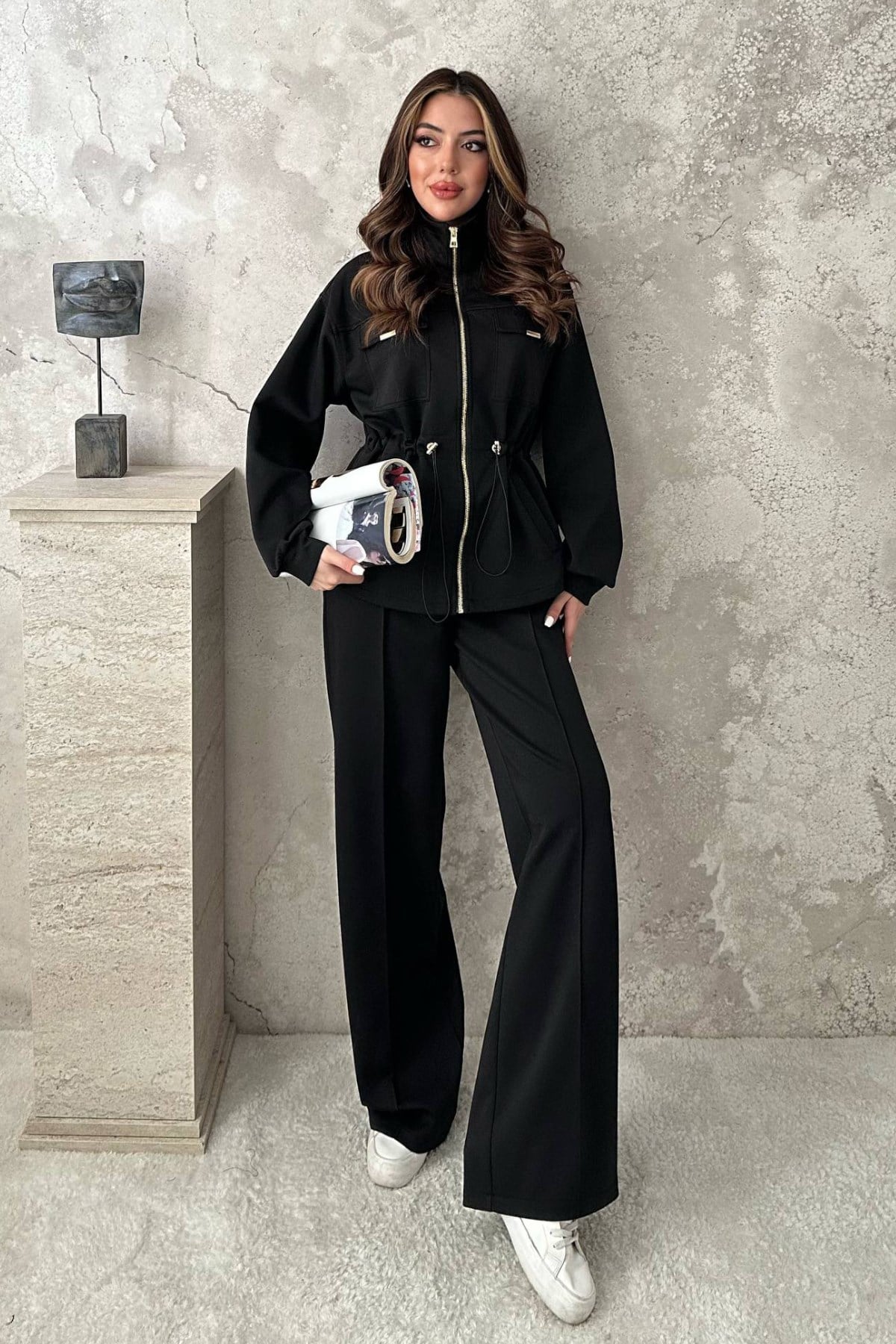 Set negru de două piese