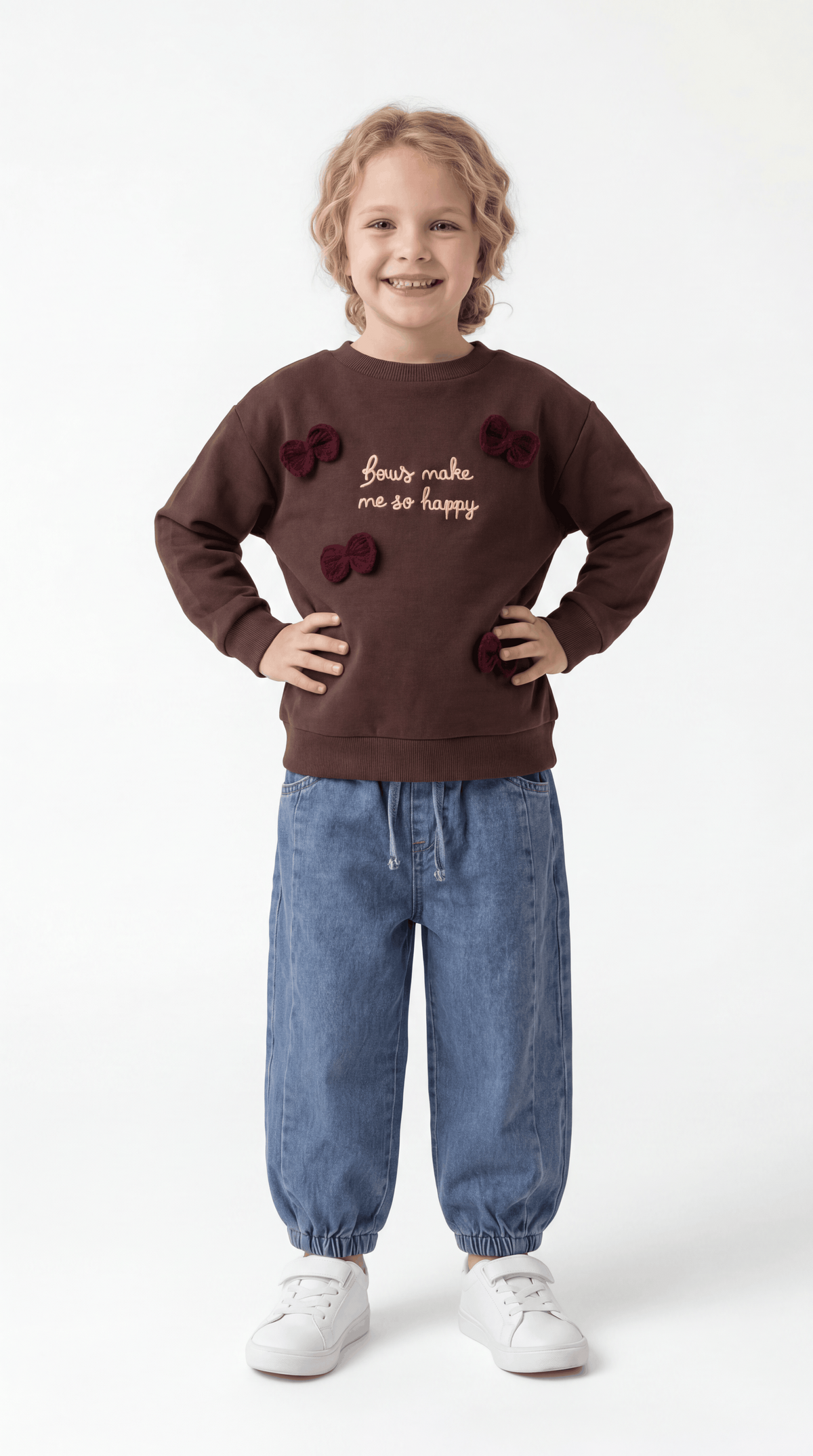 SWEAT 7-10 YAŞ ÜÇİP LR-8536-1 - Kahve
