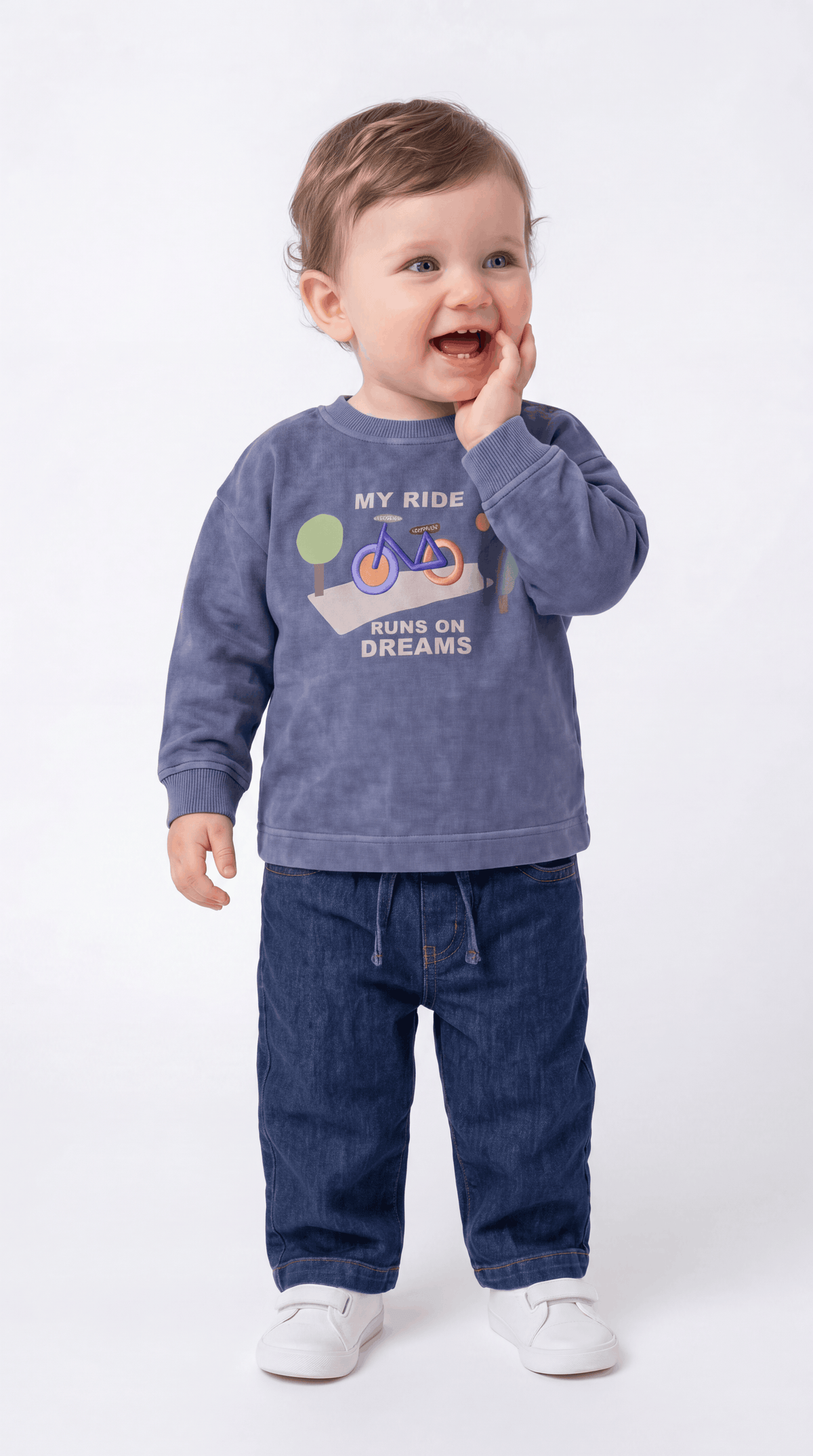 SWEAT 9-24 AY YIKAMALI ÜÇİP G-10026 - İndigo