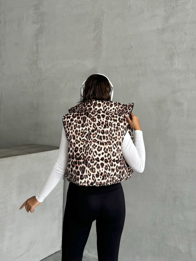 Wholesale Vest - Stone Leopard