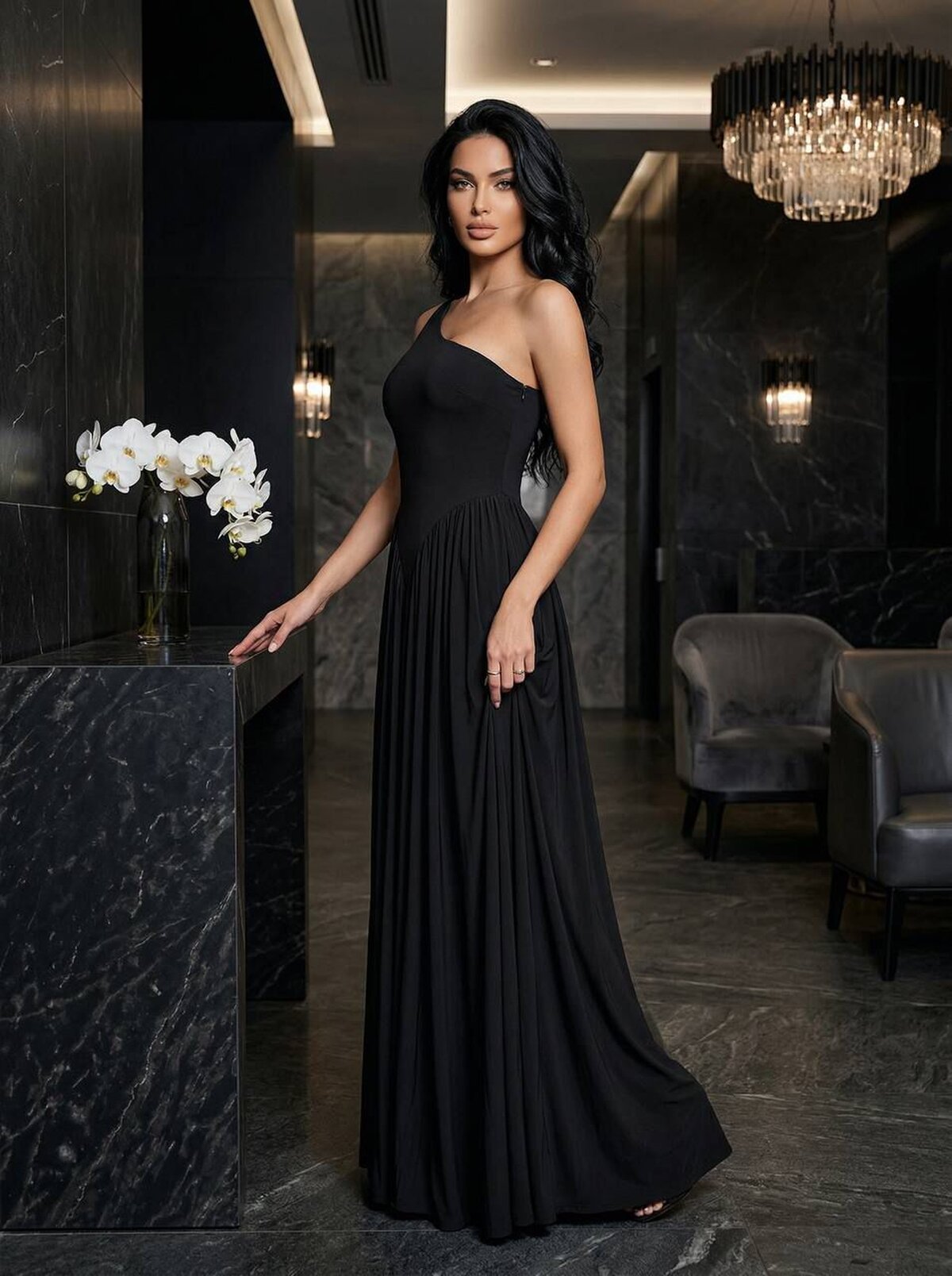 ROCHIE DE LUNGIME MAXIMĂ CU O BRETĂ