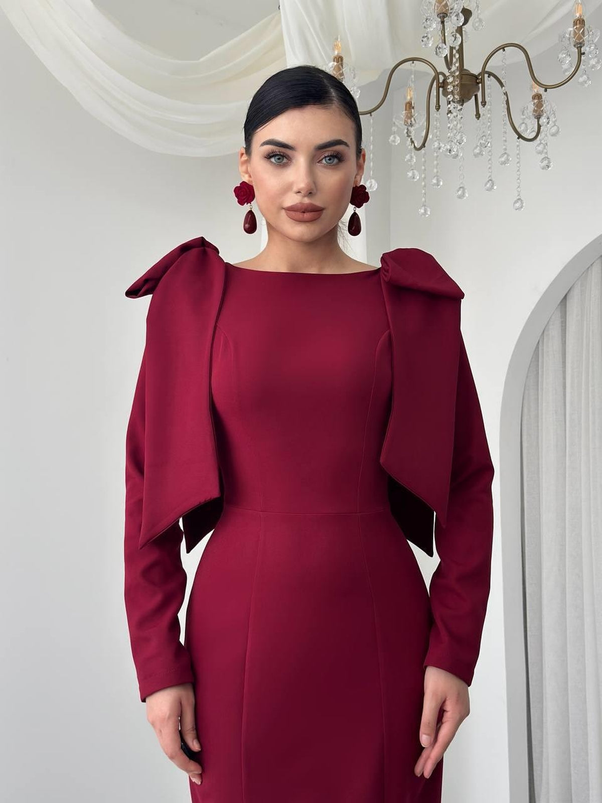 Tıv Bağcık & Düğme Detaylı Elbise