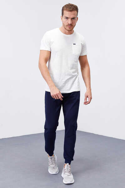 Tommylife Angro Indigo Fermoar Cu Buzunare Croit Strâns Jogger Bărbat Trening - 84343
