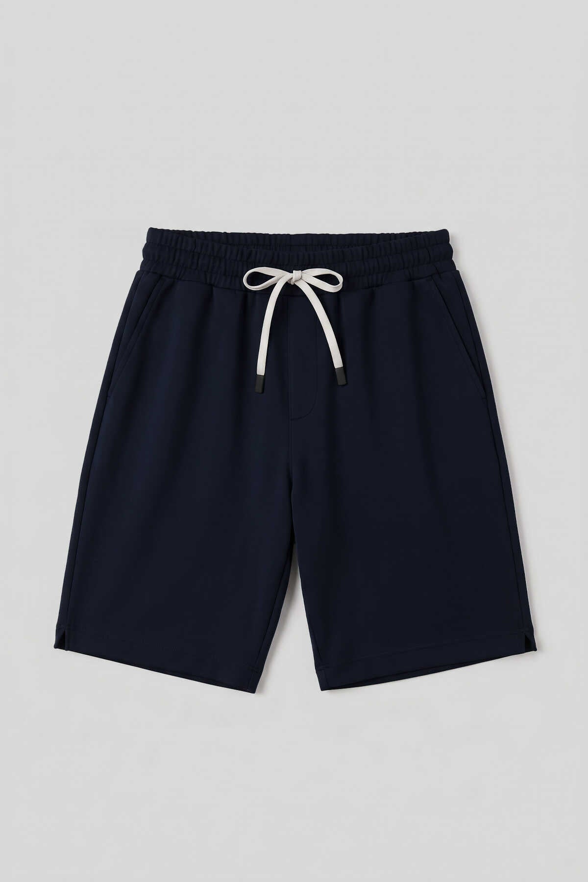 Pantaloni scurți bărbați Tommylife Wholesale, bleumarin, croială standard, cu buzunare la spate - 81314
