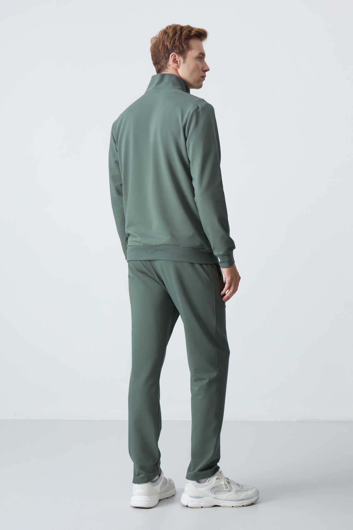 Tommylife Toptan Confort Fit Basic Barbati Trening Set 85260 Kaki