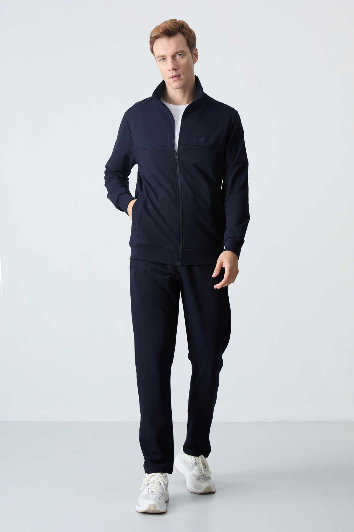 Tommylife Toptan Rahat Kalıp Basic Erkek Eşofman Takım 85260 Lacivert
