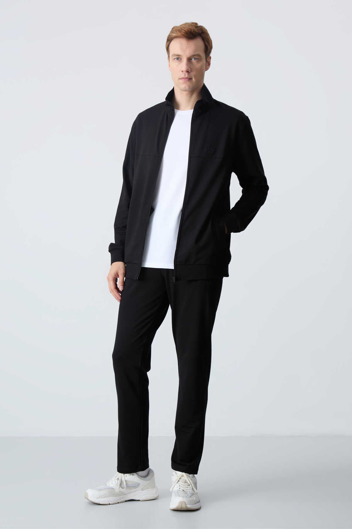 Tommylife Toptan Rahat Kalıp Basic Erkek Eşofman Takım 85260 Siyah