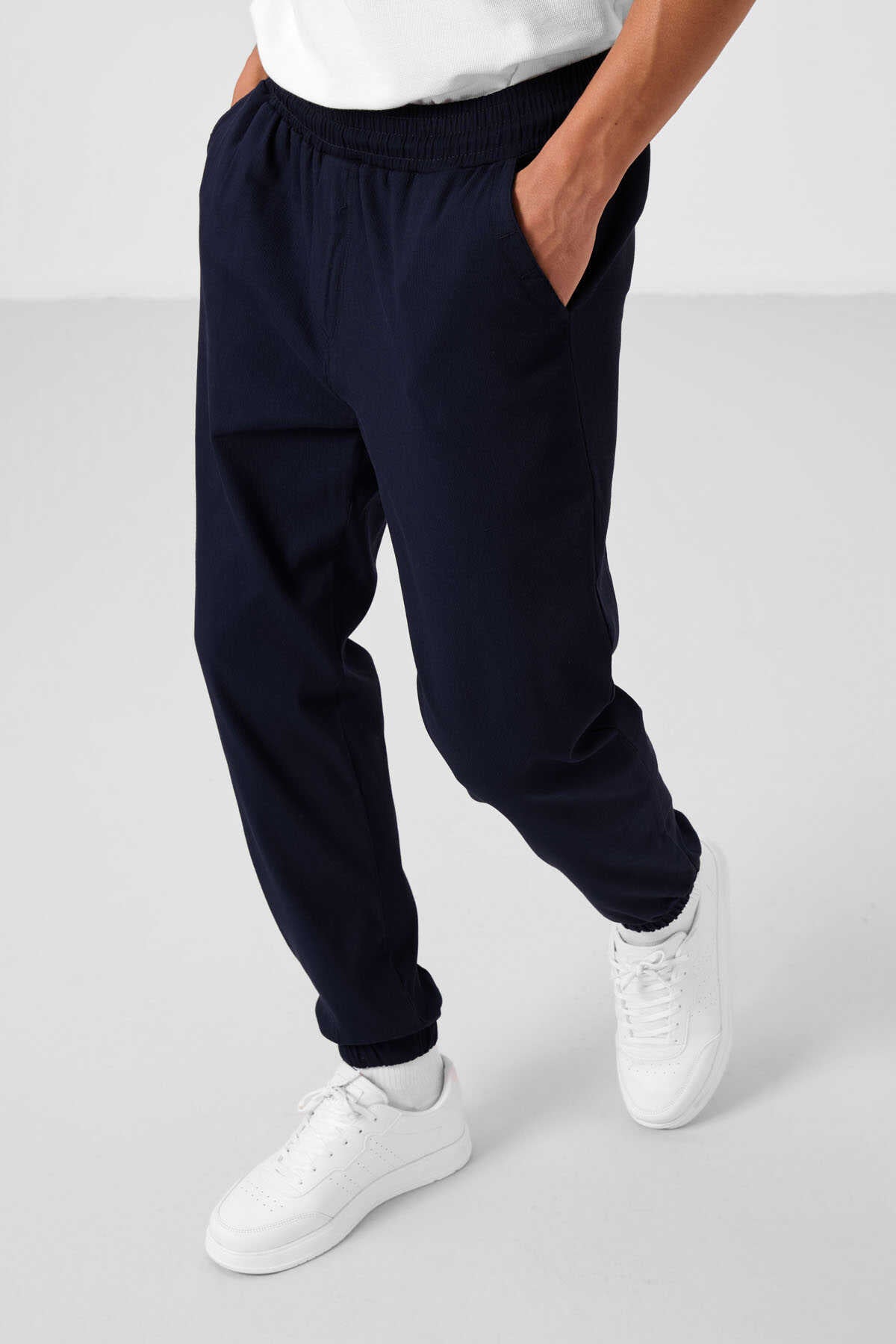 Tommylife Toptan Standart Fit Dokuma Hafif Esnek Chino Erkek Pantolon 82176 Lacivert