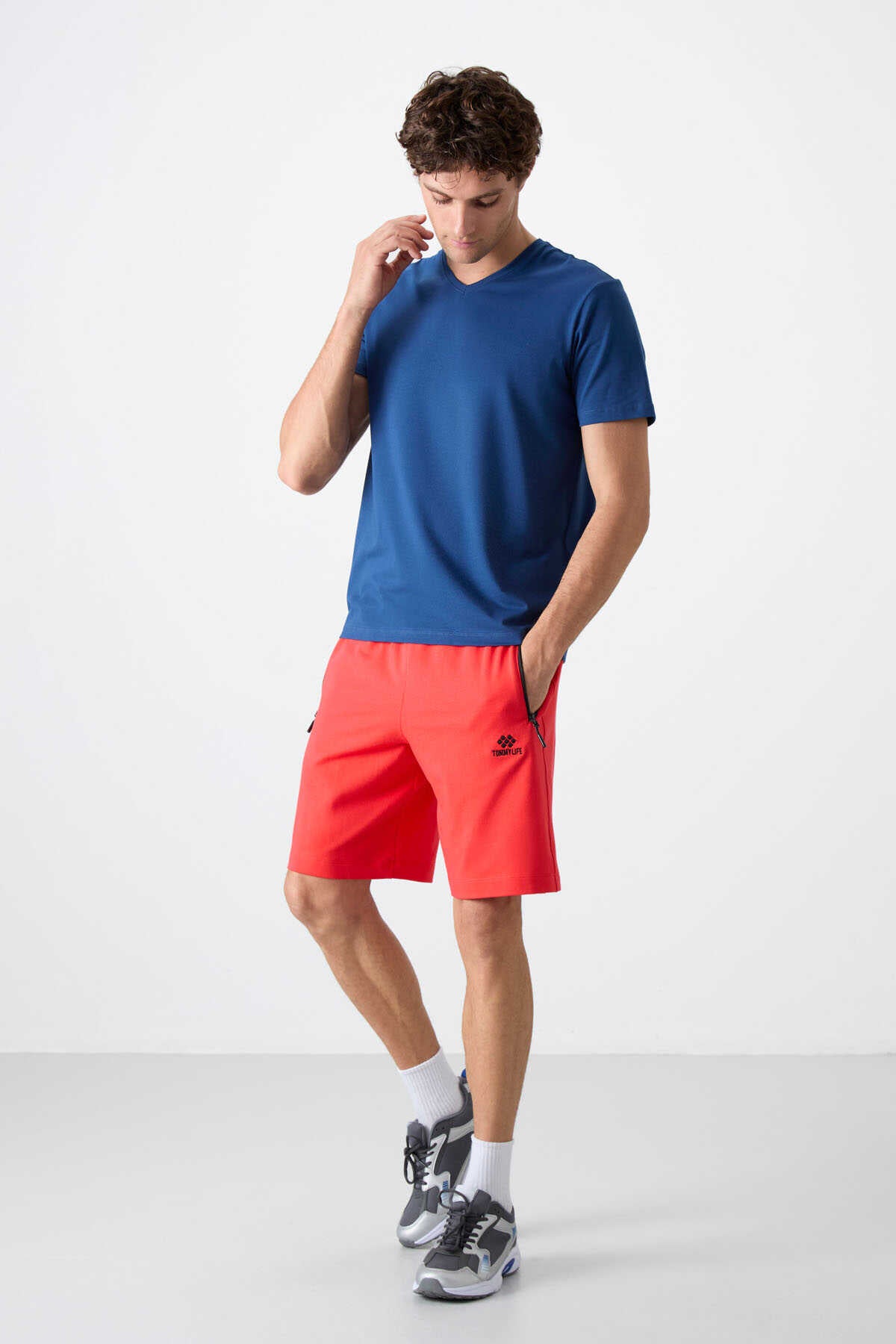 Tommylife Toptan Standart Kalıp Basic Erkek Şort 81136 Fiesta