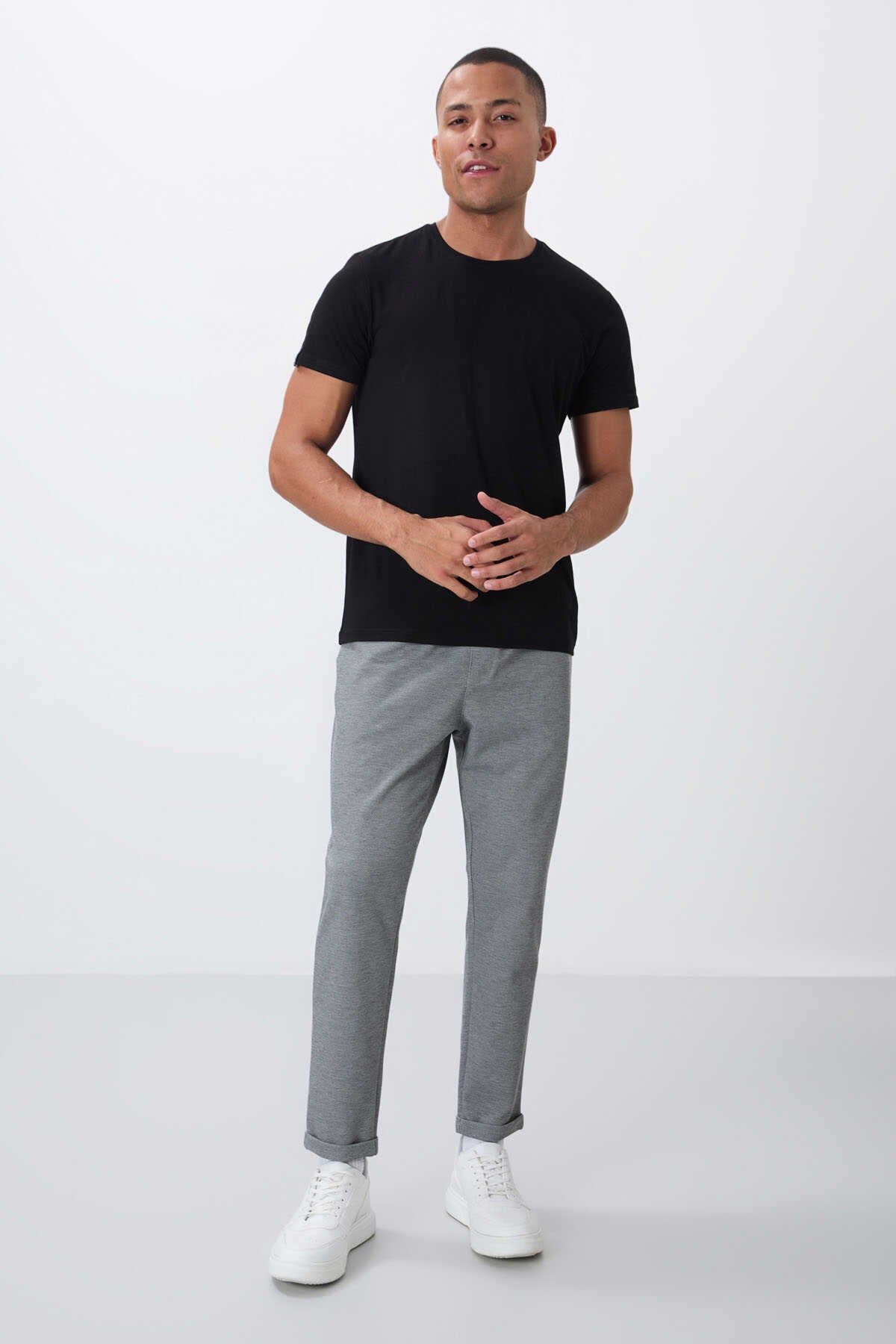 Tommylife Wholesale Standard Fit Men's Sweatpants 82154 Grey Melange