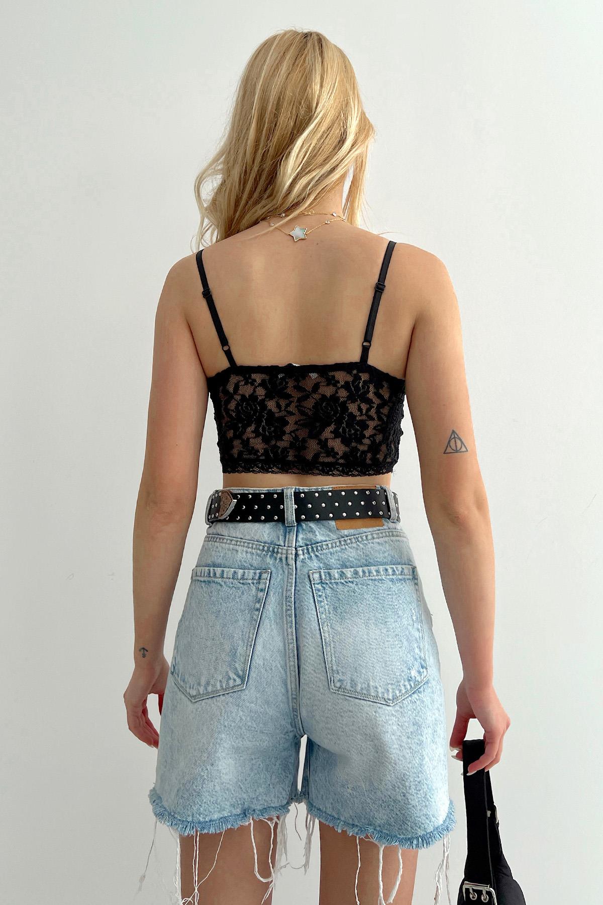 En Gros Bralet Dantelat Negru