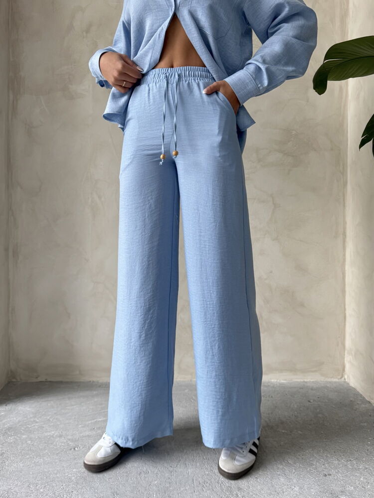 Pantaloni en-gros din in albastru Topshow