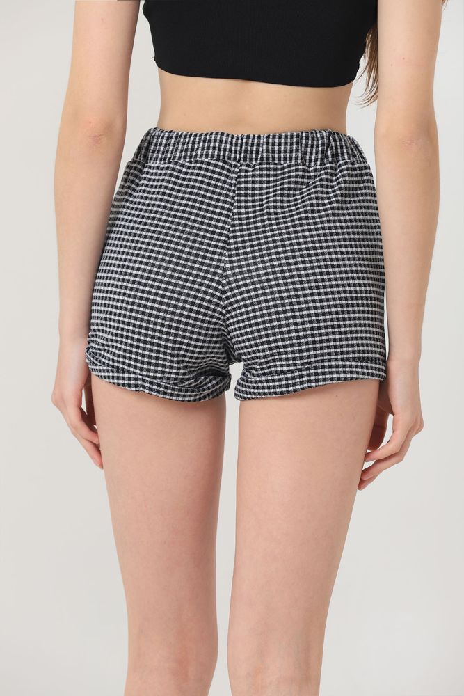 Pantaloni scurți mini negri Topshow, en-gros