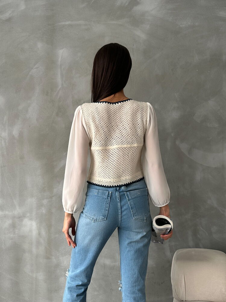 Button-Up Short Wholesale Cardigan F0022 - Stone Blue