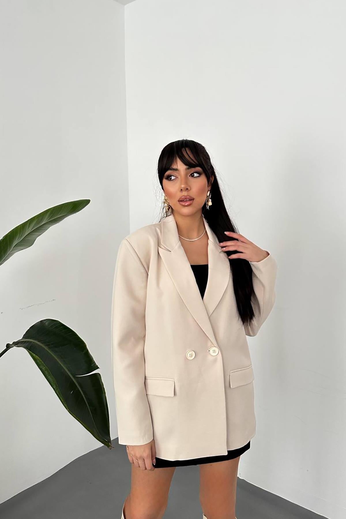 Bej Blazer Ceket