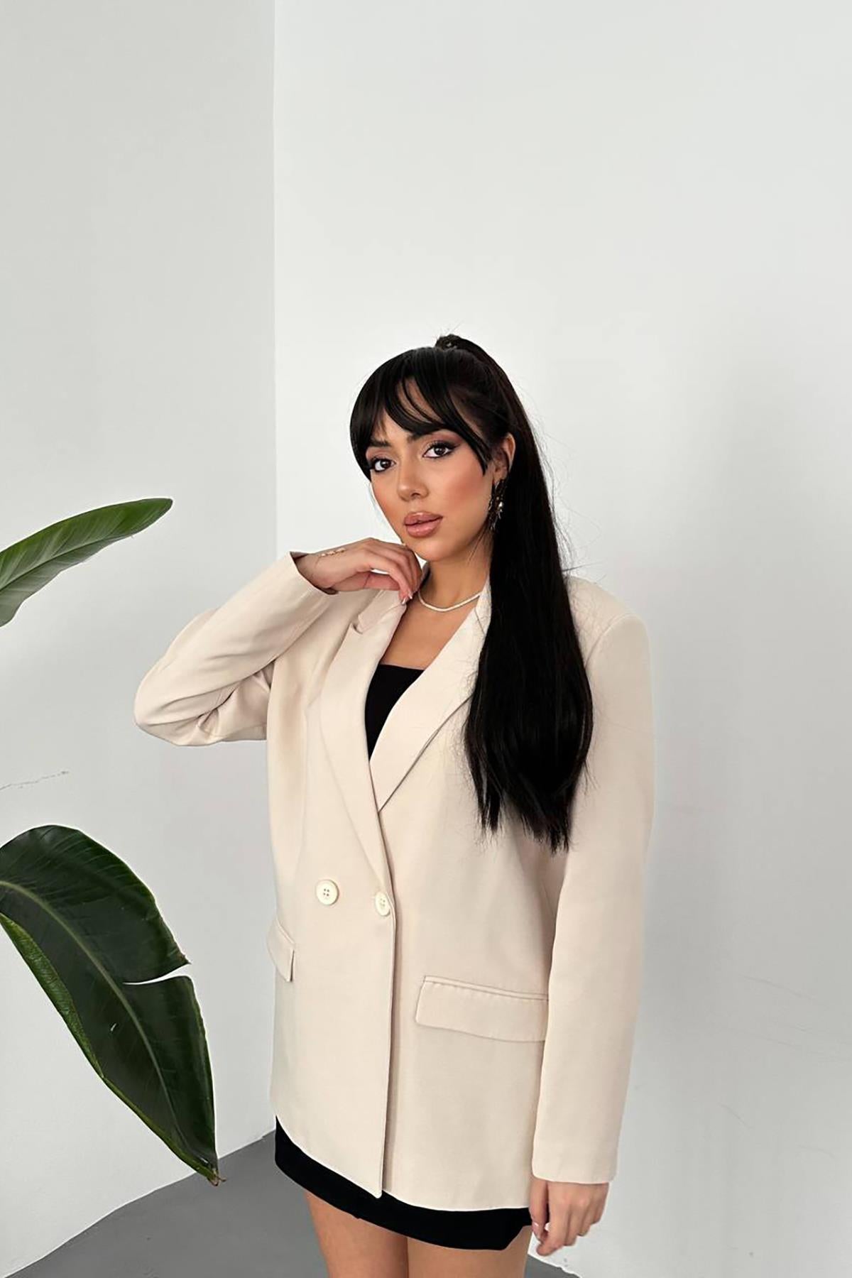 Bej Blazer Ceket