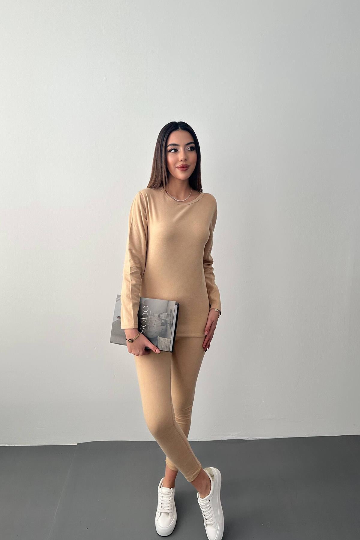 Bej Çift Taraflı Termal Takım