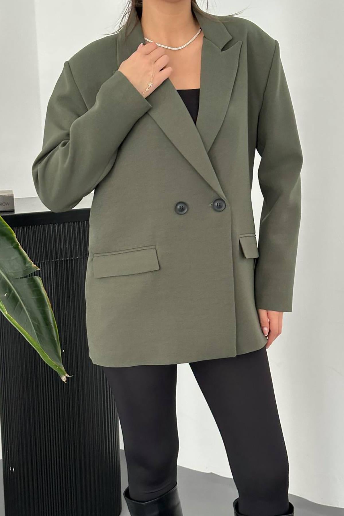 Haki Blazer Ceket