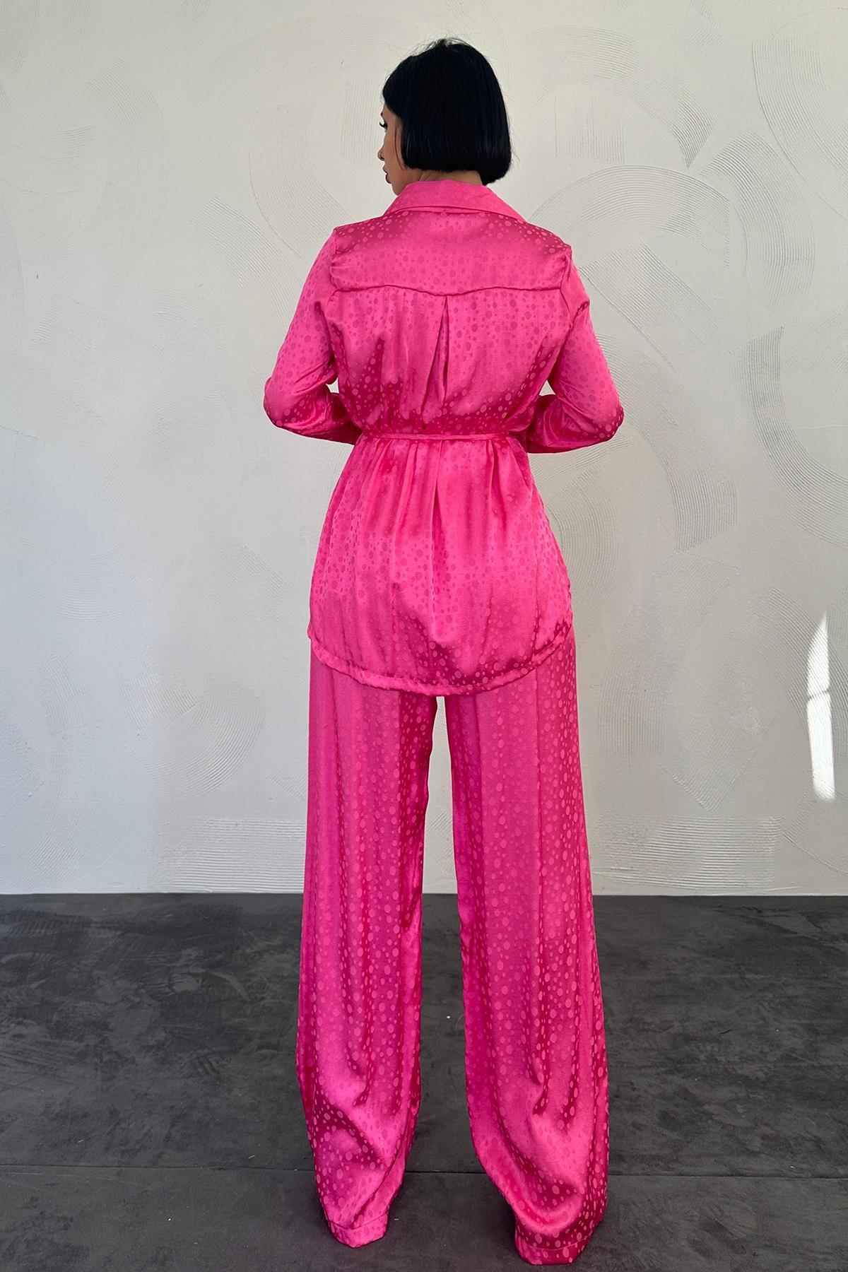 Pembe Jakarlı Biye Takım