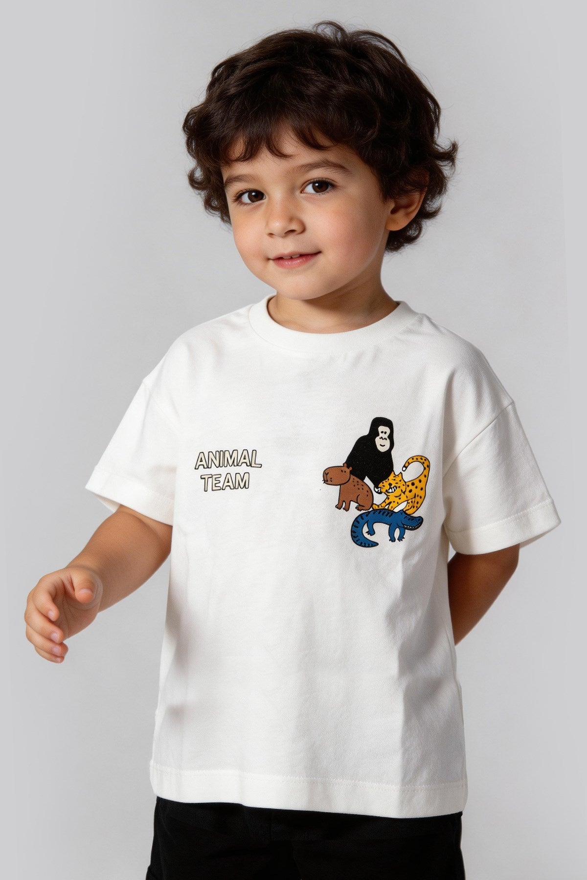 T-SHIRT 3-6 ANI SUPREM G-426 - Ecru