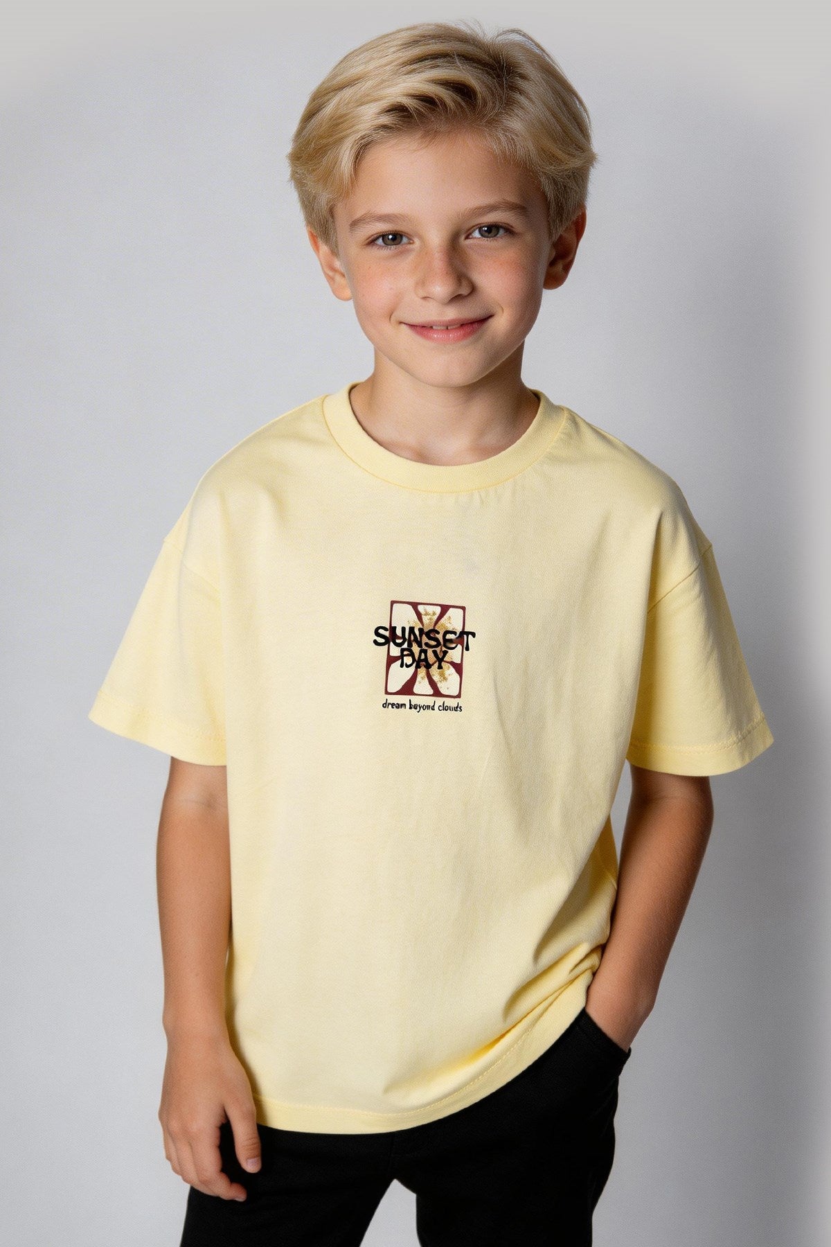 TRICOU 7-10 ANI TESATURA G-846 - Ecru