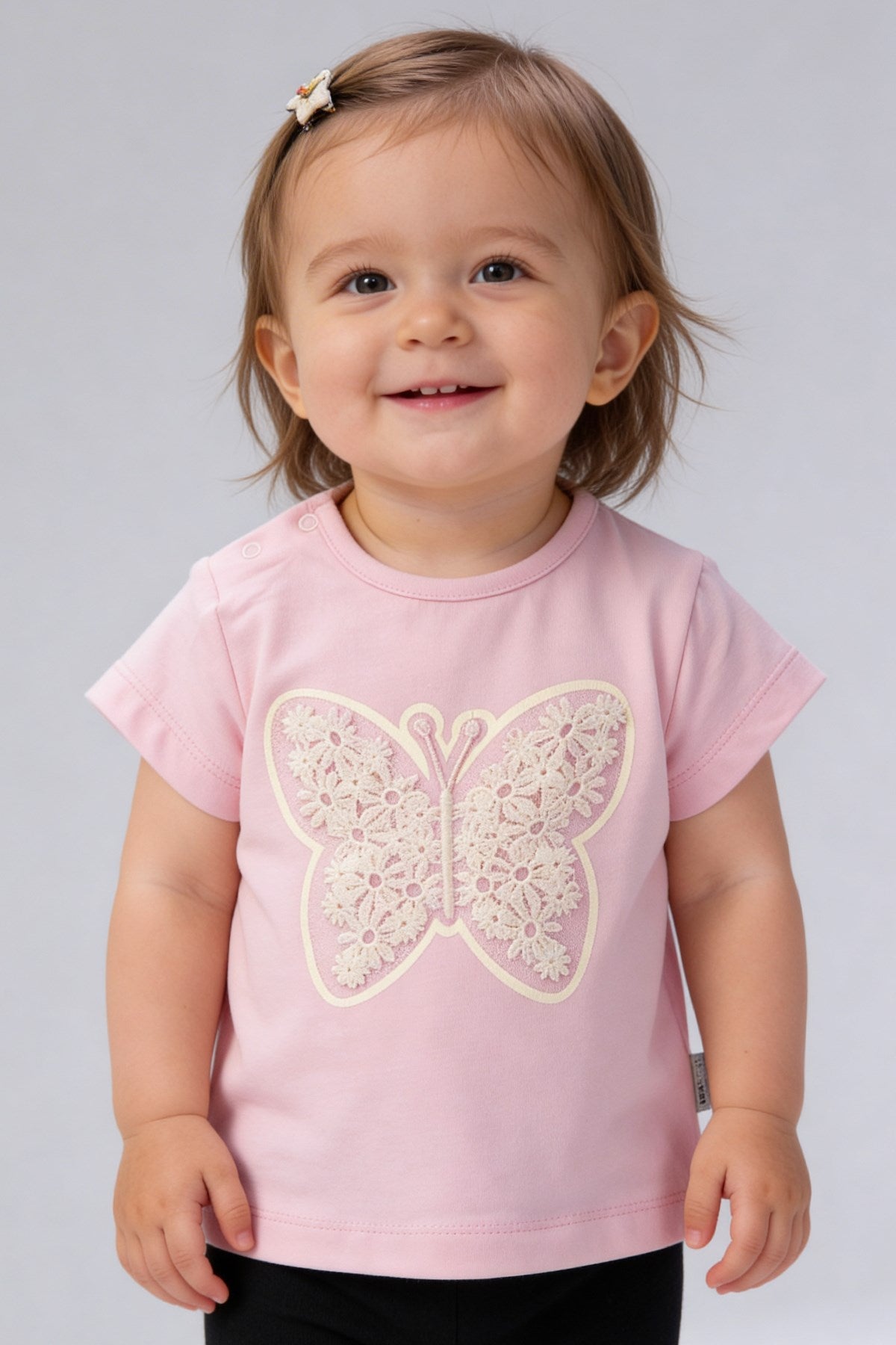 Tuffy Fată Bebeluș Tricou-1536 - Ecru